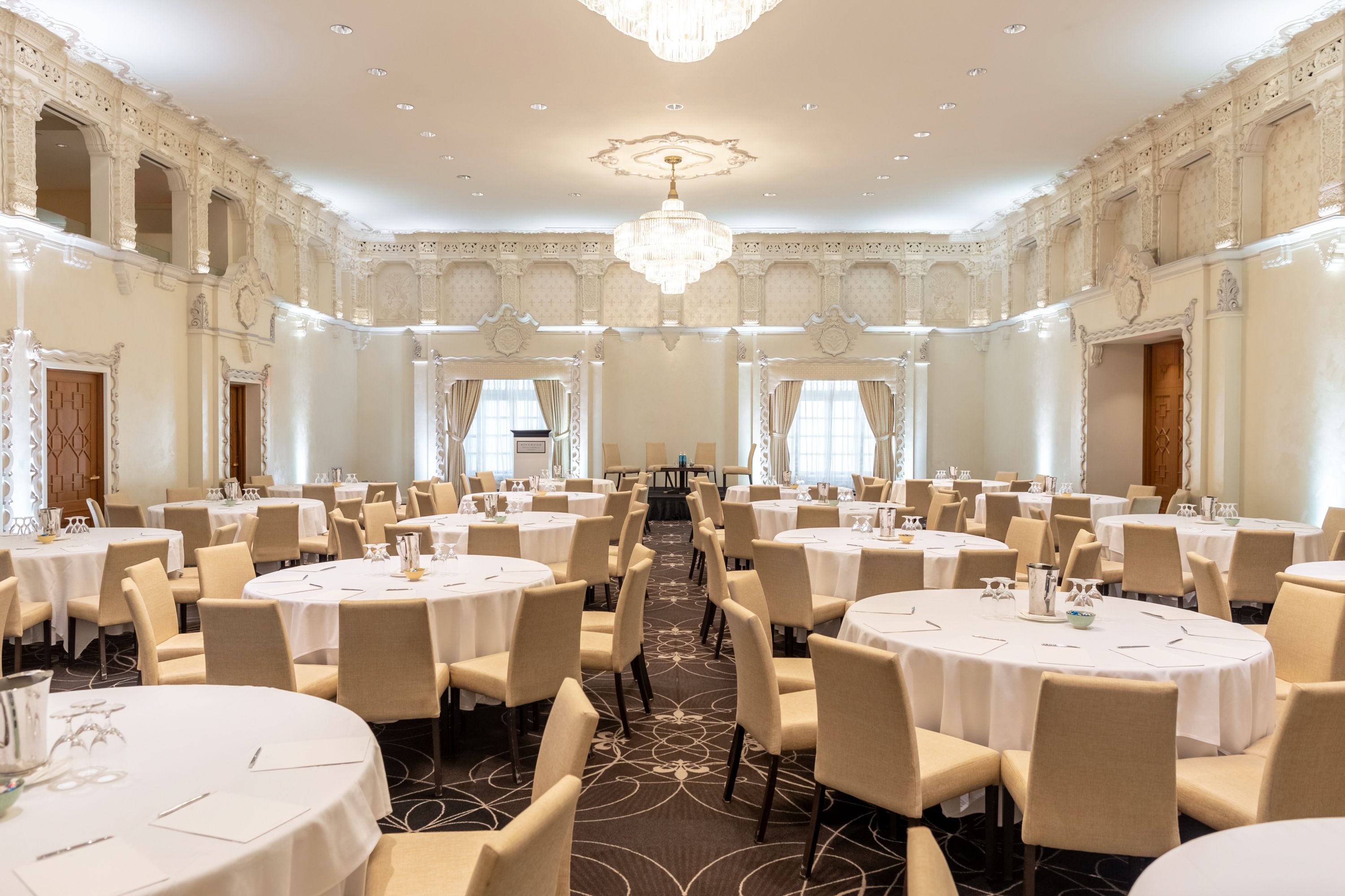 Events in Stylish Spanish Ballroom Rosewood Hotel